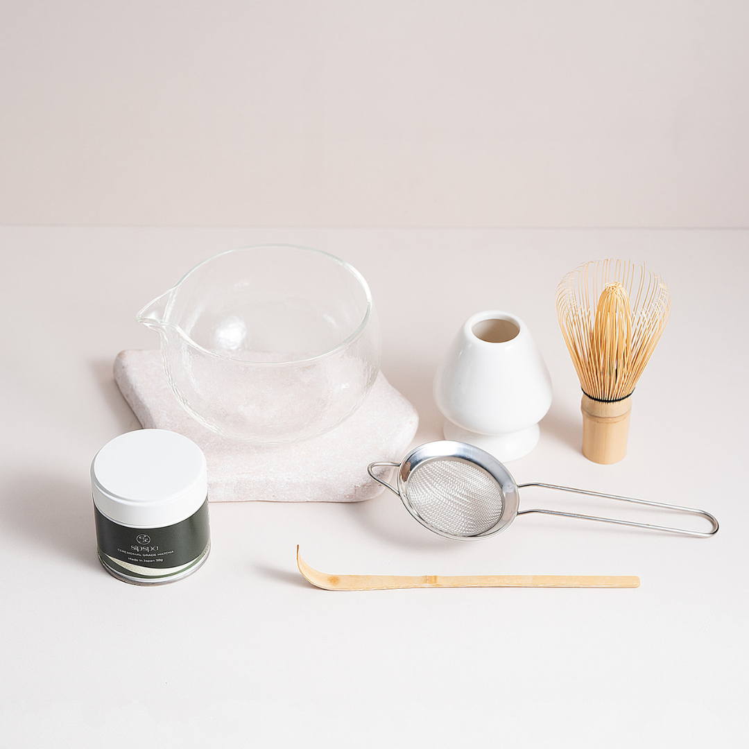 Ceremonial Matcha Tea Set (Glass) Sipspa